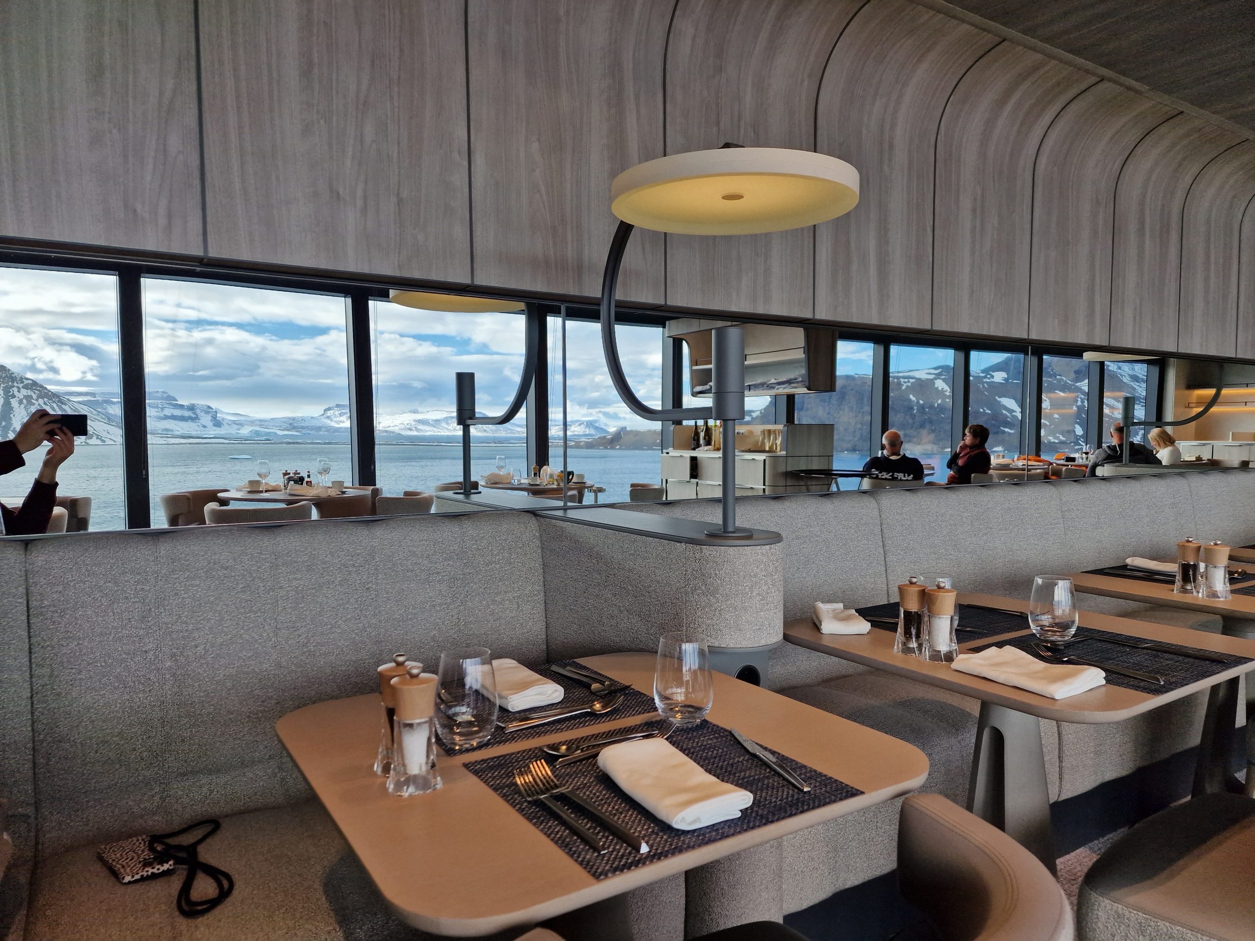 Dining onboard Le Commandant Charcot