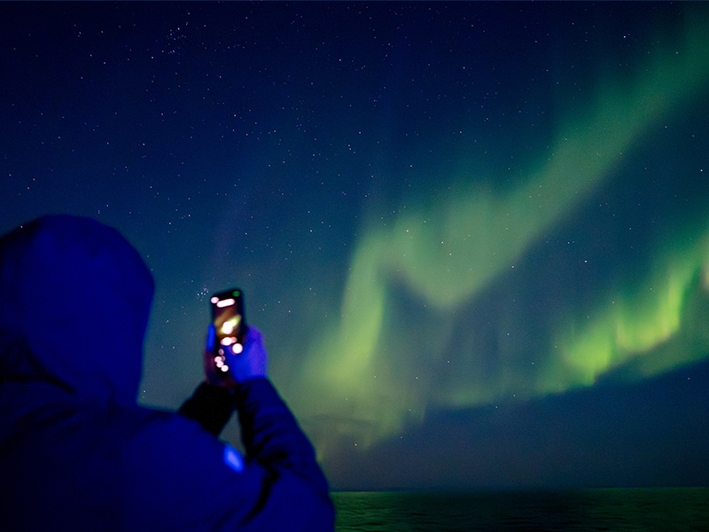 Northern Lights in Greenland - Image courtesy of HX Expeditions