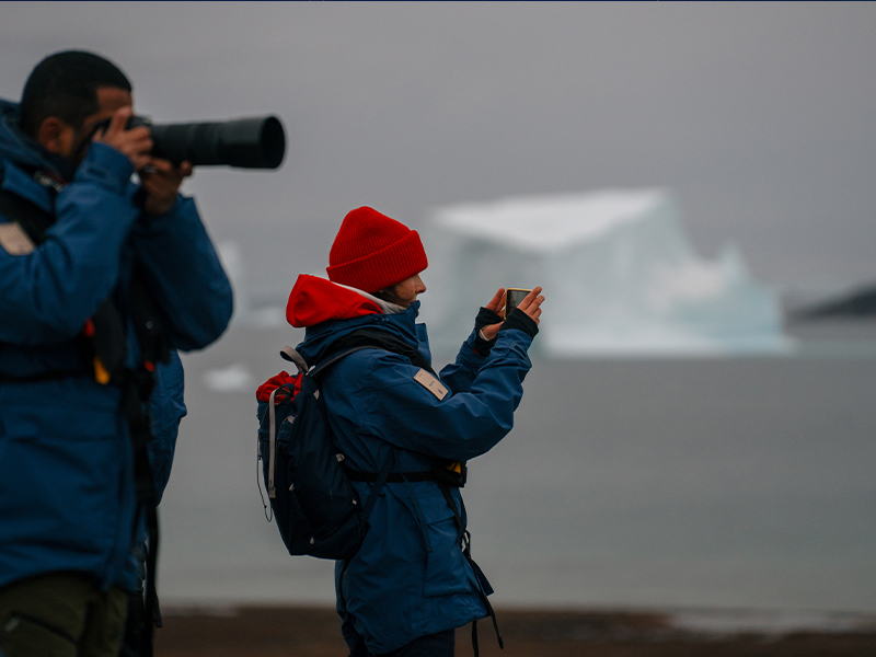 Photography in action in Greenland - Image courtesy of HX Expeditions