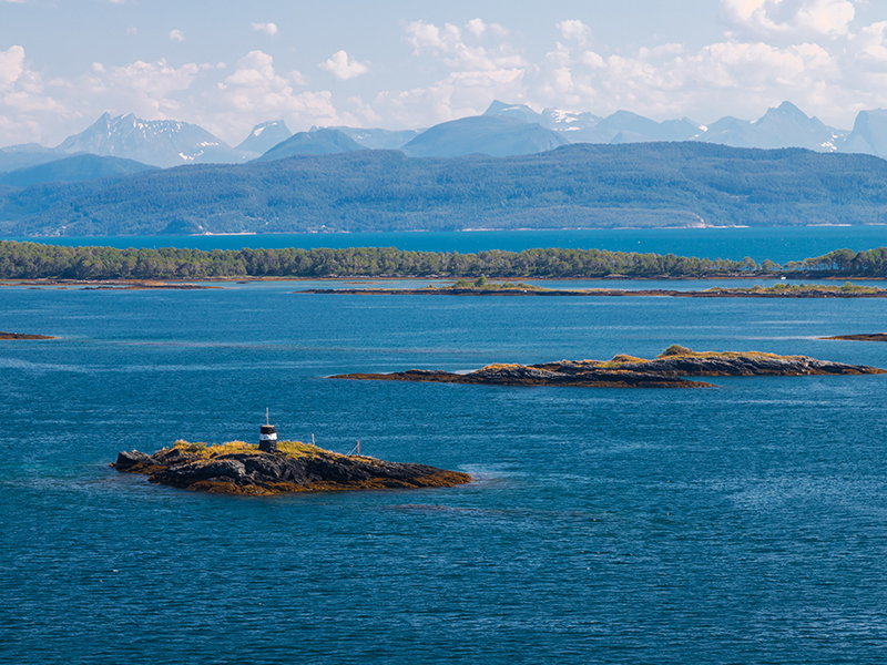 A fantastic view rom the Varden viewpoint over the Norwegian town of Molde