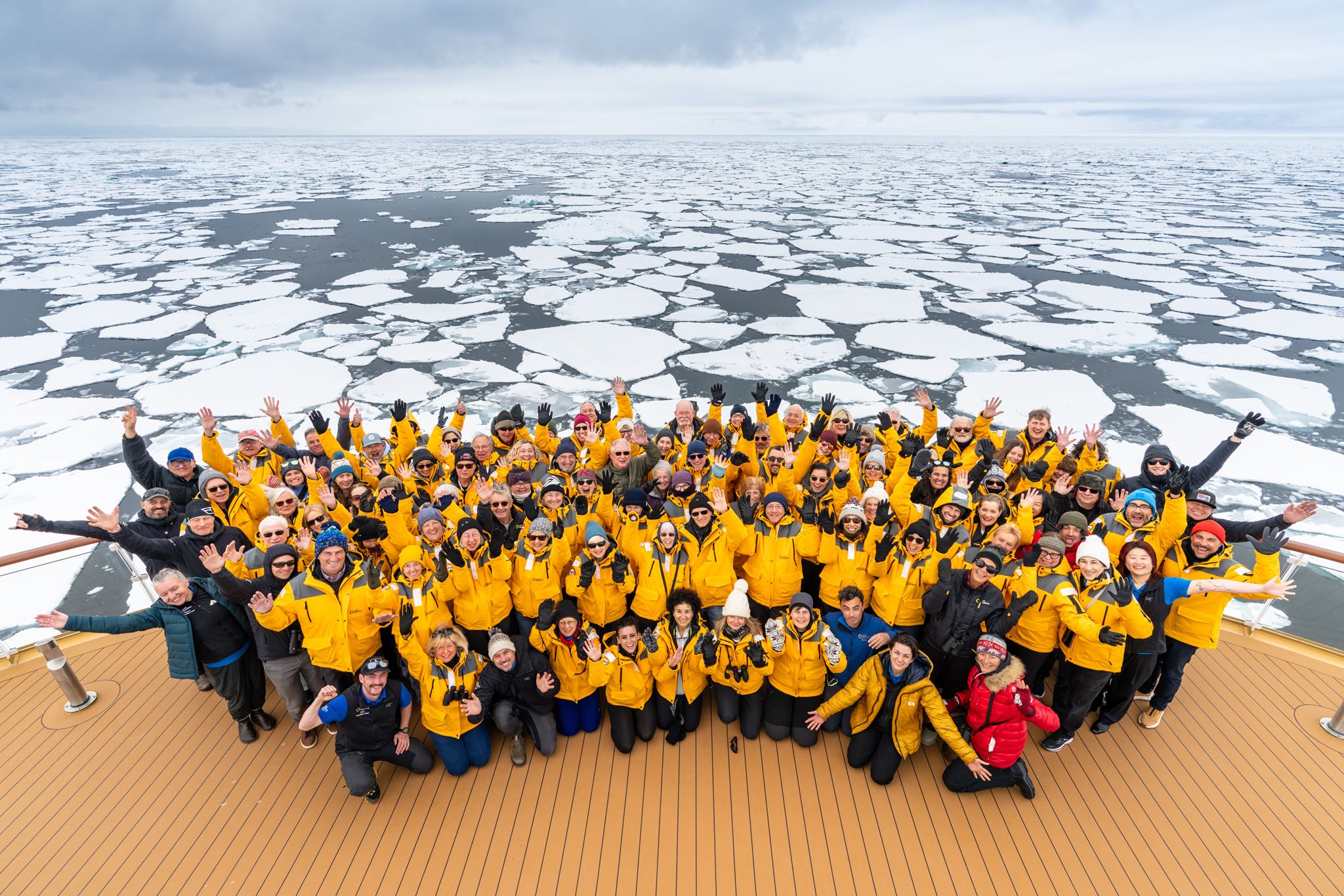 Ship passengers onboard the Ocean Explorer