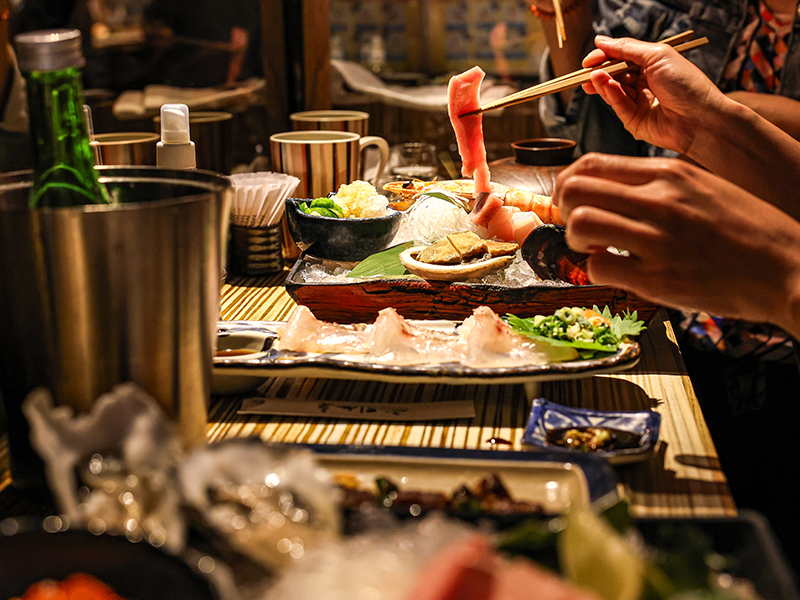 Sashimi Dining Experience with Fresh Seafood