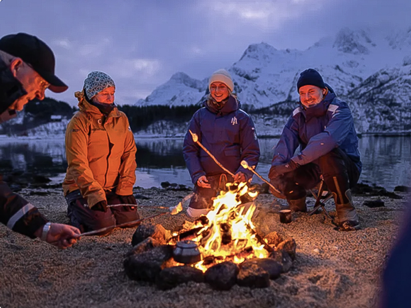 Beach bonfire: Photo courtesy of HX Expeditions
