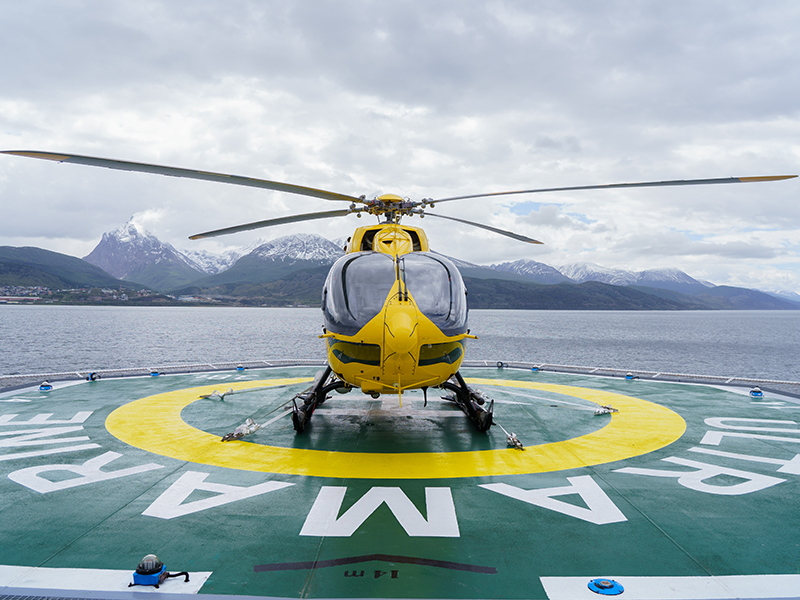 Helipad on deck of the Ultramarine