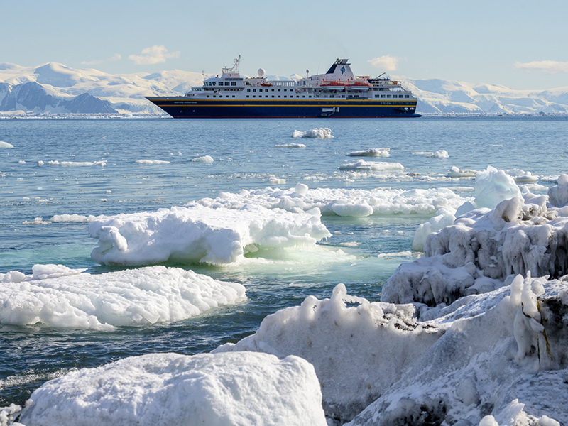 Heritage Adventurer in Cape Adare, Ross Sea