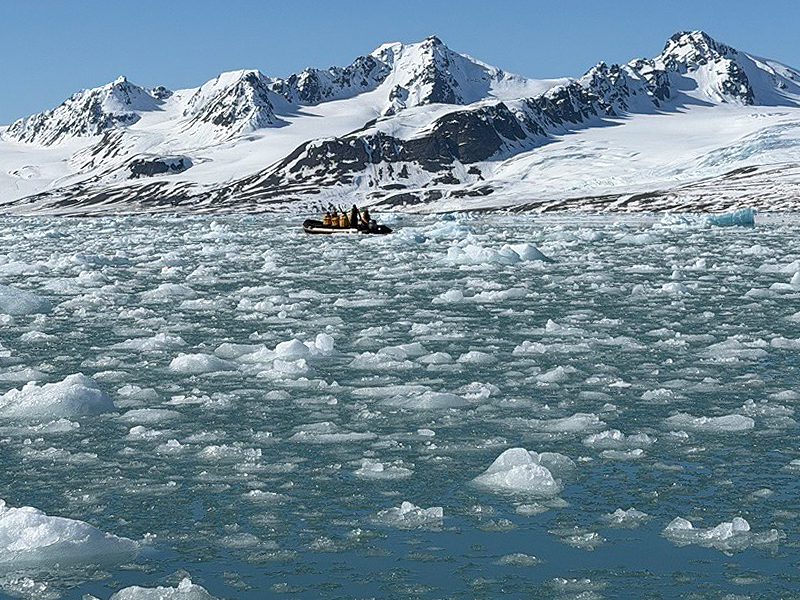 Zodiac cruise in the ice floes by Jane