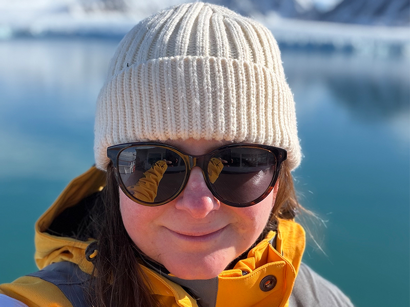 Jane in sunny Svalbard