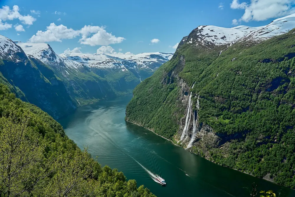 The exceptional natural beauty of the Geirangerfjord, Norway, was awarded UNESCO status in 2005