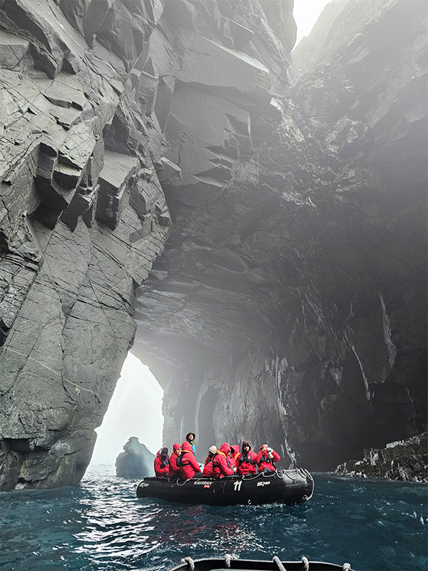 Zodiac in Antarctica with Silversea