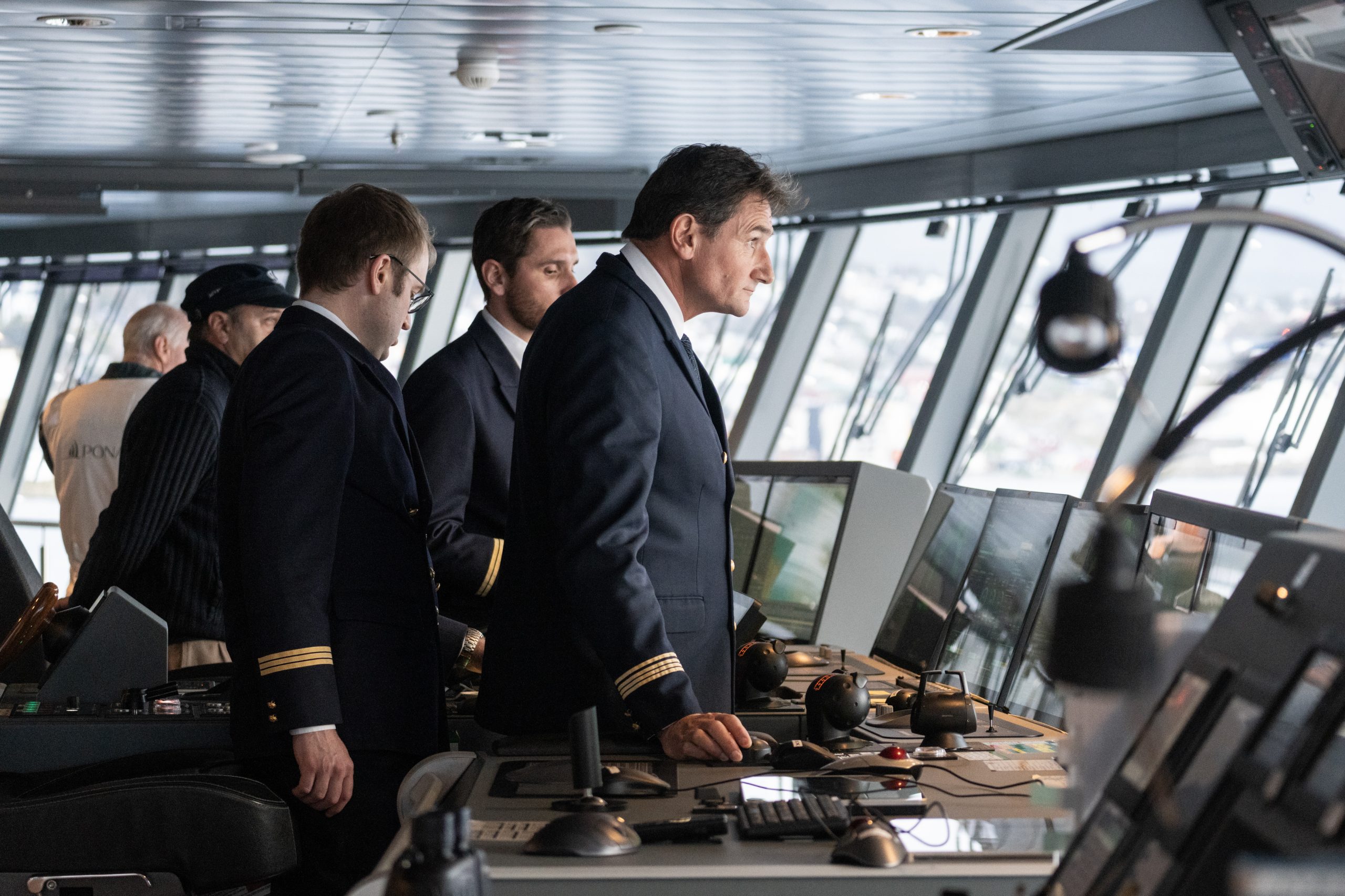 Captain of Le Commandant Charcot navigating through ice